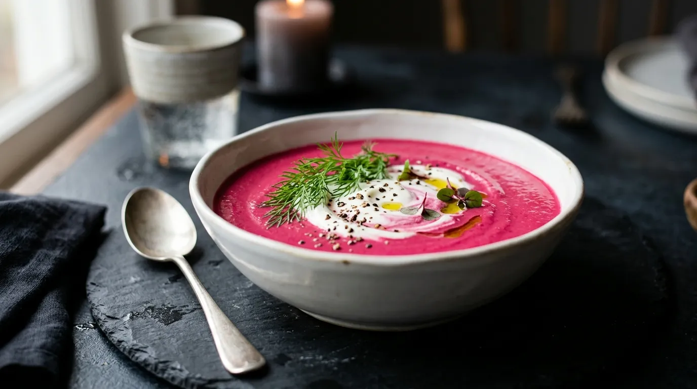 Sopa de Beterraba e Gengibre